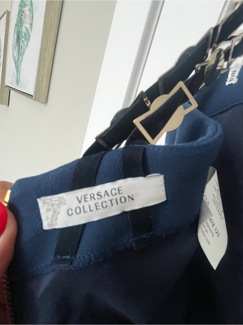 Versace collection Blue Halter Sheath Dress size 44 / size 10 - Picture 5 of 15